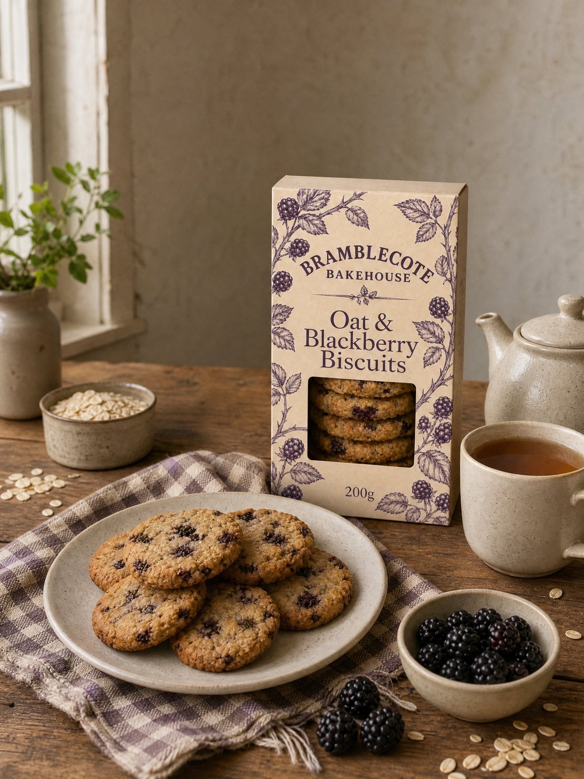 Bramblecote Oat & Blackberry Biscuits